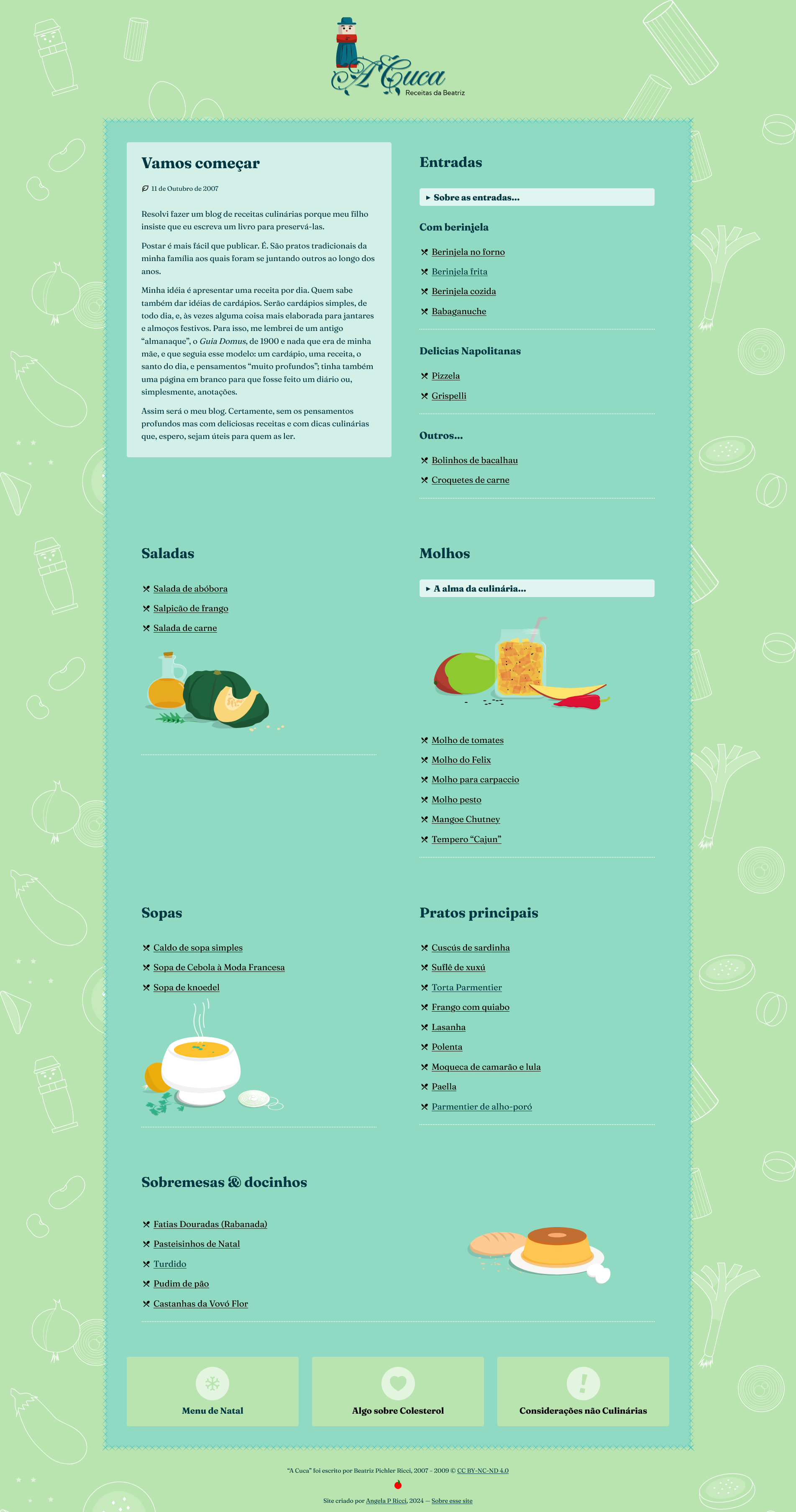 Screen copy of the home page